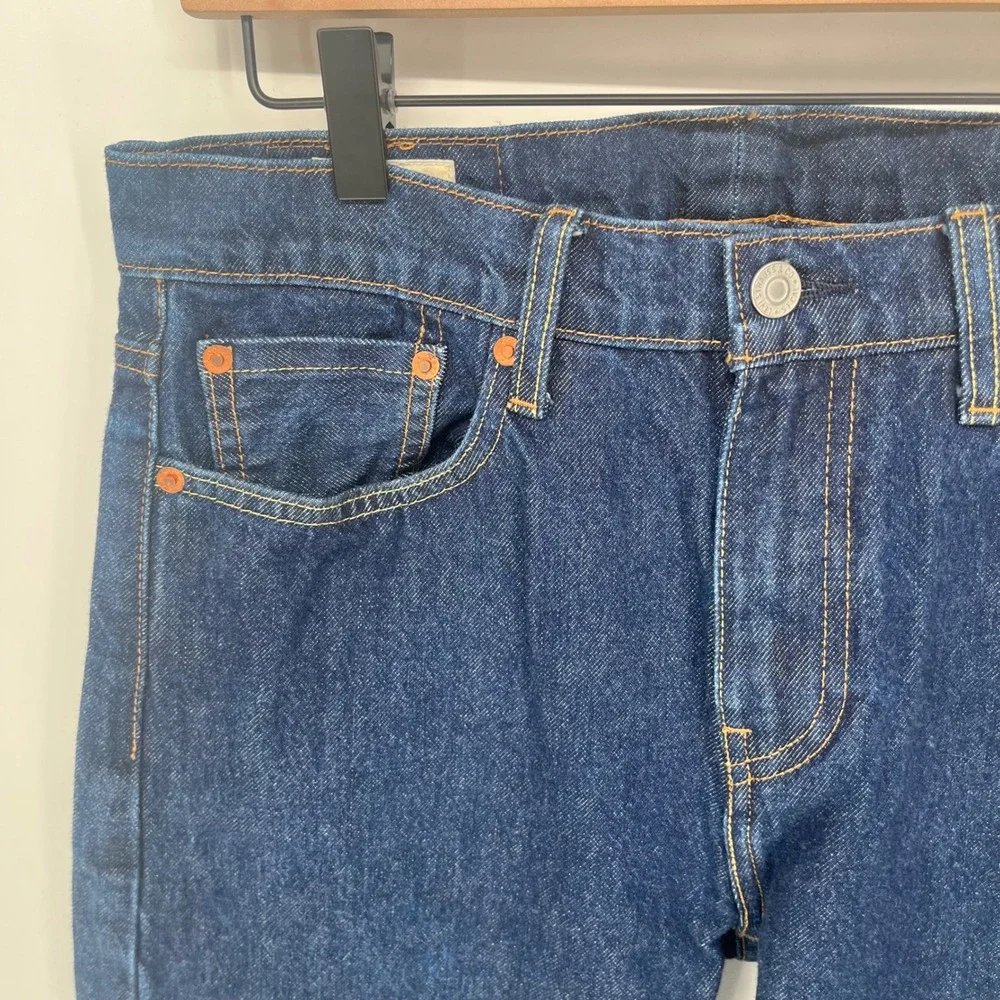 Levi 502 Taper Jeans Mens 30x32 Blue Denim Regular Fit Stretch Casual